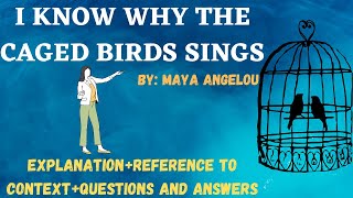 Poem 4 I Know Why the Caged Bird Sings by Maya Angelou hcp addaPanjab UniversityBa 1 Semester [upl. by Emanuel]