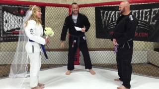 Jiujitsu purple belt refuses to marry white belt and gets cross collar choked [upl. by Ahsekel]