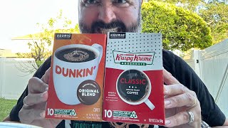 Tastin’ Like A Boss DUNKIN’ vs Krispy Kreme KCup Coffee Challenge [upl. by Neirol]