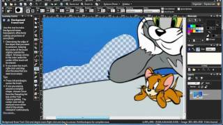 how to use background eraser tool in corel paintshop pro X [upl. by Benisch]