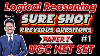 UGC NET SETJRF Paper 1  Logical Reasoning Most Important PYQs by Shiva Sir ugcnetpaper1 [upl. by Ebsen599]