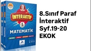 8SINIF PARAF İNTERAKTİF S1920 EKOK [upl. by Ylremik]