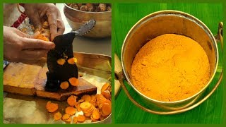 மஞ்சள் தூள் செய்முறை தமிழில்  TURMERIC POWDER RECIPE IN TAMIL [upl. by Eetnuahs478]