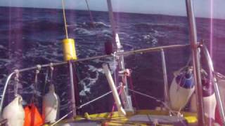 Sea Feather Wind Vane on a Trident 24 sailing from Alderney to the Exe [upl. by Asilrac]