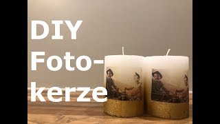 Schnelles Weihnachtsgeschenk  DIY Fotokerze [upl. by Gnanmas382]