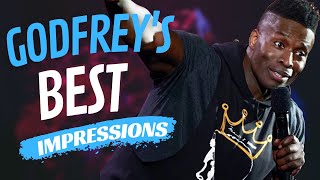 Godfrey’s BEST IMPRESSIONS  Steve Harvey Denzel Obama Jason Statham Shannon Sharpe and more [upl. by Arocet]