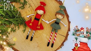 🎅 DIY DUENDES de MACRAME paso a paso  DIY Macrame Christmas Elves Tutorial step by step [upl. by Hakaber]