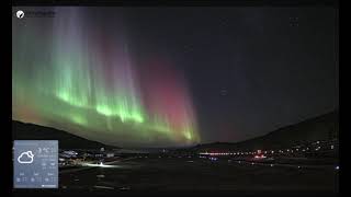 Aurora—Kangerlussuaq Airport 10102402 2x speed playback [upl. by Reba]