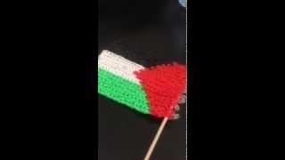 Palestine flag made out of looms bands [upl. by Grew]