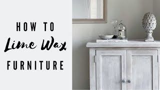 DIY LIME WAXING FURNITURE FOR BEGINNERS  HOW TO WHITE WASH FURNITURE  SHADE SHANNON [upl. by Louls]