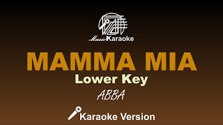 Mamma Mia  ABBA Lower Key Karaoke Version [upl. by Guillaume]