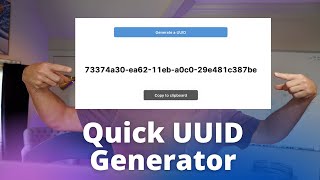 A quick UUID generator universal unique identifier [upl. by Sartin806]