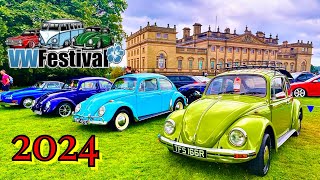 VW Festival Harewood House 2024 Leeds Lots of classic Volkswagen Beetle Bus Karmann Golf [upl. by Leon]