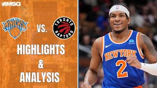 Knicks Rout Raptors In Largest Margin Of Victory Of The Season For Sole Possesion Of 3rd In East [upl. by Ennaoj]