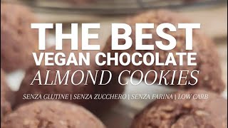 Cookies vegani di mandorle al cioccolato [upl. by Aiclid]