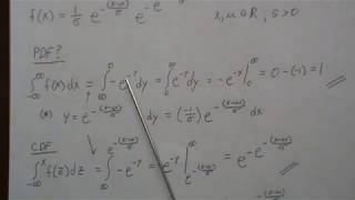 Mean Variance MGF amp CDF of a Gumbel Distribution [upl. by Rodge88]