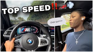 HITTING TOP SPEED IN MY M340i WITH HIM IN THE CAR‼️🏎️💨 HE WASN’T READY😂 [upl. by Eelik]