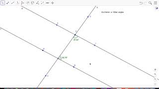 Geogebra Cointerior Angles [upl. by Esenej]