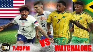 CONCACAF Nations League LIVE STREAM  USA Vs Jamaica  Watch Along  JFF  DTM [upl. by Aidekal]