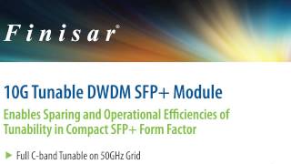 Finisar 10G Tunable SFP Module Technology Demonstration ECOC 2013 [upl. by Dylane198]