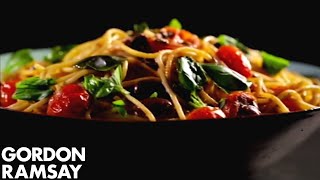 Pasta with Tomato Anchovy and Chilli  Gordon Ramsay [upl. by Nehemiah]