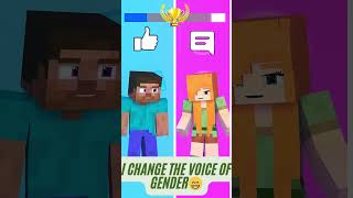 Singing Challenge 2 Boys VS Girls 🗿I Change the voice of gender😁 shorts minecraft [upl. by Ginevra]