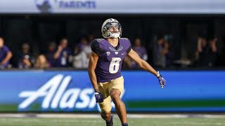 Football Washington receiver Dante Pettis breaks DeSean Jacksons punt return TD Pac12 record [upl. by Cyrilla]