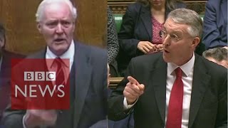 Tony Benn v Hilary Benn on war votes  BBC News [upl. by Lion]