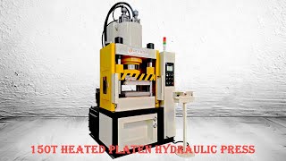 150 ton servohydraulic press heated platen press machine for solidification lamination applications [upl. by Gimpel]