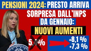 PENSIONI 2024 AUMENTI MAGGIORATI A GENNAIO CAMBIA LA RIVALUTAZIONE ECCO PER CHI‼️💰 [upl. by Azriel922]