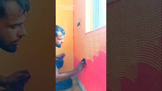 combing texture asian paints shorts trending viralvideo painting [upl. by Adlihtam766]