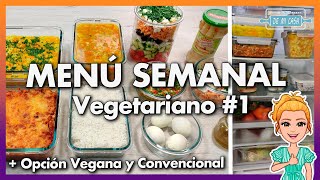 💚 Menú Semanal Vegetariano  Vegano ¡FÁCIL y DELICIOSO 🥒🍅 Meal prep en 2 horas para La Semana 🤩 [upl. by Hartmunn]