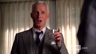 Then and Now Roger Sterling Mad Men [upl. by Ennaej]