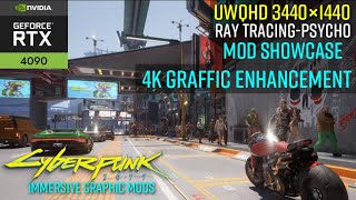 4K texture amp Immersive Mod Showcase  cyberpunk 2077  RTX4090  i9 14900K [upl. by Eenwahs]