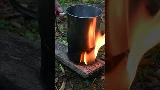 The Primitive way Making Tea in Nature 🍃☕ camping nature primitive outdoors bushcraft 😊🌿 [upl. by Kelwen]