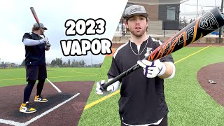 Hitting with the 2023 Louisville Slugger VAPOR 120  BBCOR Bat Review [upl. by Unni]