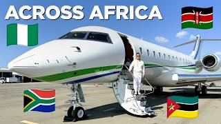 Private Jet Flying Around Africa by Global Express [upl. by Gerrilee]