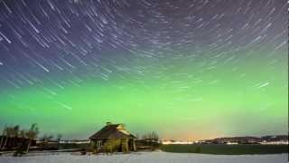 Timelapse Startrails And Auroras 1080P HD [upl. by Llerrej]