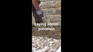 How to lay a porcelain driveway [upl. by Ahsoyek]