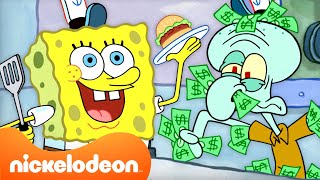 SpongeBob  Setiap Kali Krusty Krab Penuh dan Sibuk 🤑  Nickelodeon Bahasa [upl. by Astto]