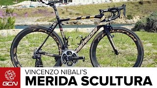 Vincenzo Nibalis Custom Gold quotCentenarioquot Merida Scultura [upl. by Annairt]