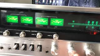 Receiver Sanyo Quadrifônico Model DCX 3500k  Painel com lâmpadas LED’s [upl. by Liatris]