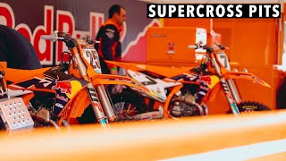 Check Out The Oakland Supercross Pits [upl. by Ailad]