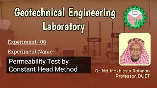 Experiment 6  Permeability test by constant head method [upl. by Lockwood]