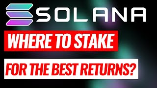 STAKING SOLANA  BEST APY  HOW TO STAKE SOLANA  EARN PASSIVE INCOME WITH SOLANA SOL [upl. by Anwahsit117]