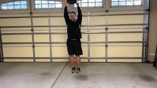 Functionally Fit Med ball lateral lunge w overhead press [upl. by Anide]