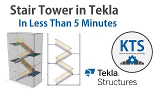 KTS  Stair Tower Flight in Tekla Structures [upl. by Reave]