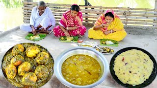 আজ পালংশাক দিয়ে এমন ডিম রান্না করলাম সবাই চেটেপুটে খেয়ে নিলো সাথে মুলোর ডাল আর আলু ভর্তাegg curry [upl. by Nahtnoj]