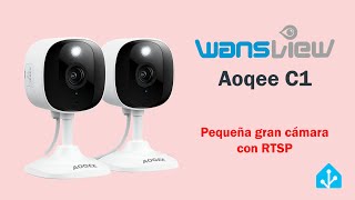 AOQEE C1  Cámara Vigilancia WiFi ExteriorInterior con RTSP [upl. by Eibrab811]