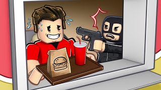 Working as a ROBLOX FAST FOOD WORKER [upl. by Akihsan]